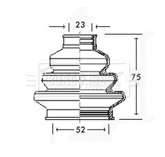 BORG & BECK Paljekumisarja, vetoakseli BCB2257